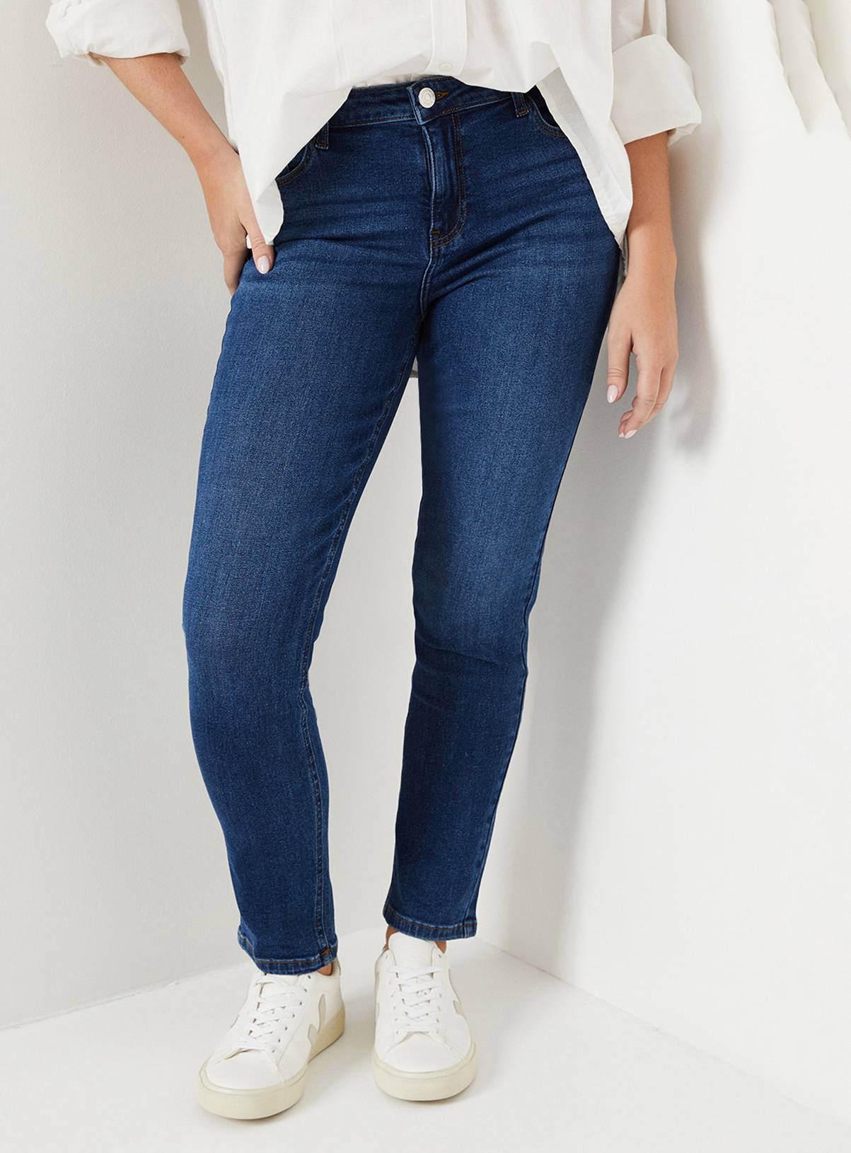 DOROTHY PERKINS Comfort Stretch Slim Jeans Mid Blue 8 - Image 4